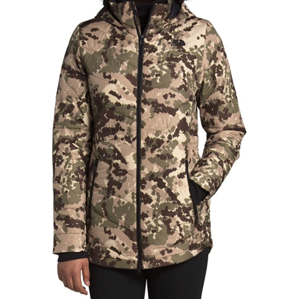 NWT North Face Tamburello Parka - Burnt Olive Green Digi Topo Print - Picture 4 of 15